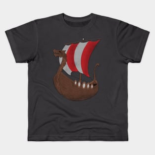 Viking Ship red Kids T-Shirt